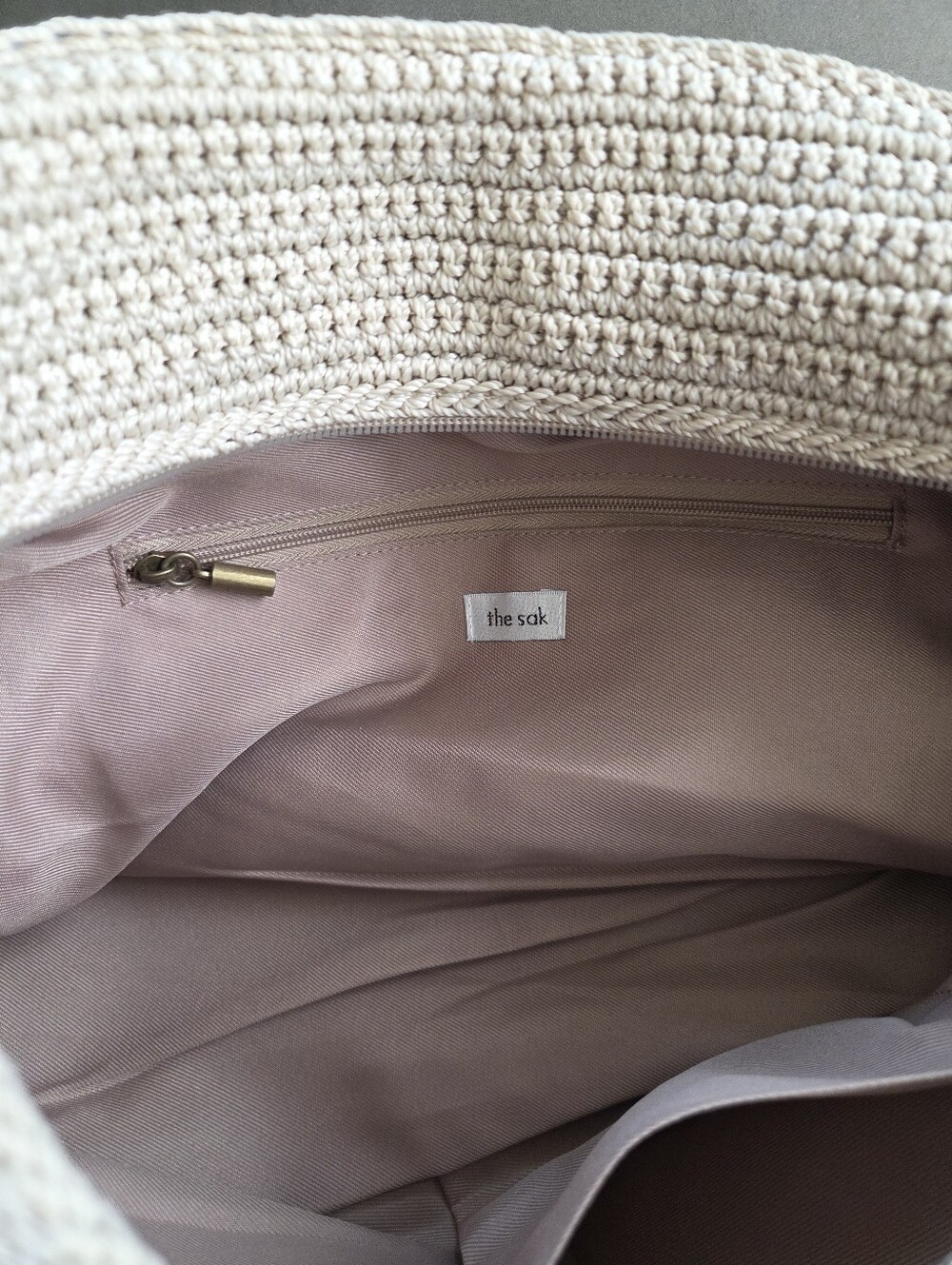 The Sak Los Feliz Slouchy Hobo NWT Hand Crochet Ecru - Picture 7 of 15